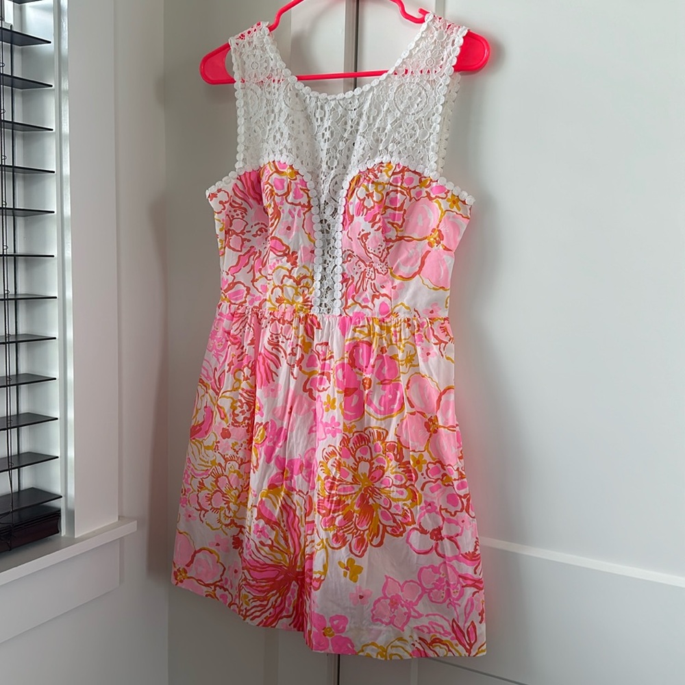 Lilly Pulitzer Reagan Dress Resort White Happiness Is